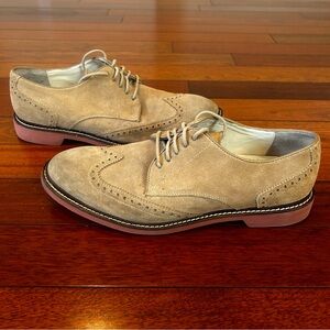 Cole Haan Men’s Beige Tan Wingtip Derby‎ Franklin Shoes Size 10 M Oxford C11430